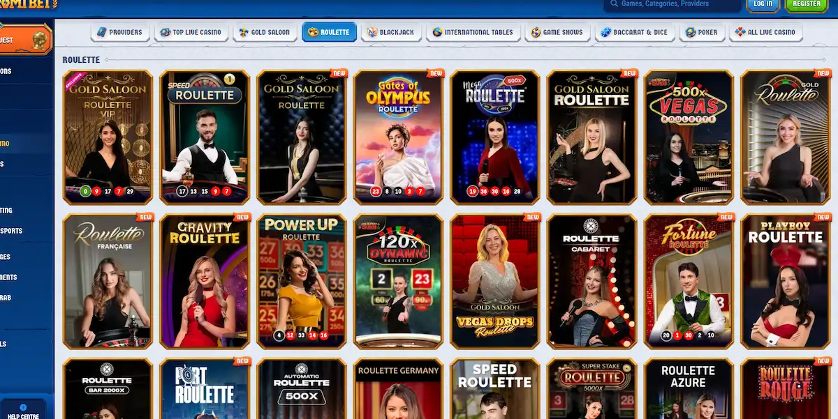 Live-Roulette-Tisch im Romibet Casino