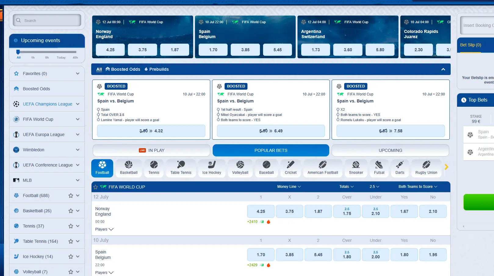 Sportwetten-Übersicht auf romibetspiele.com